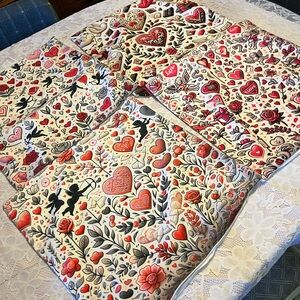 Heart and Floral velvet like pillow covers.
